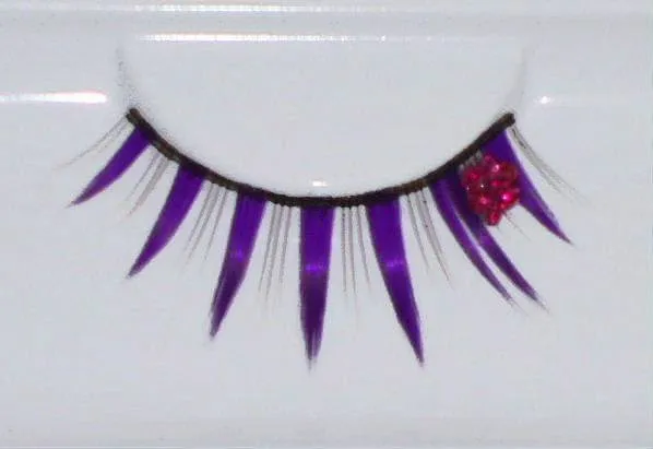 Daisy Crystal False Eyelashes Purple Pink