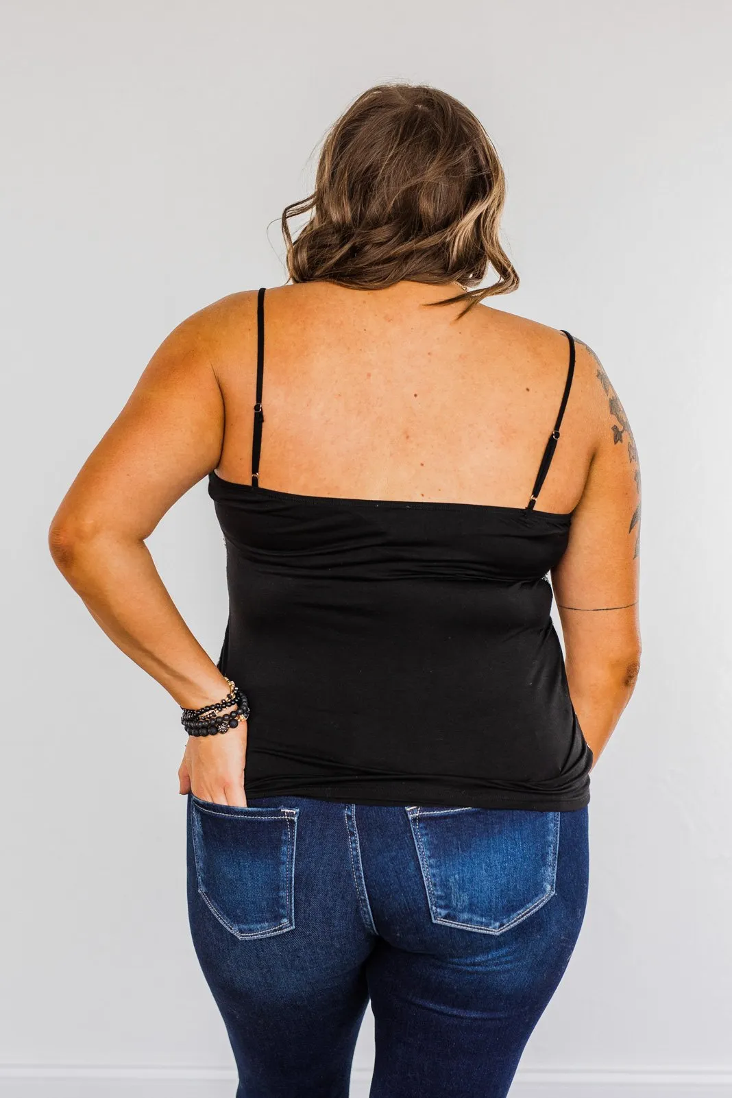 Dance Through The Night Sequin Tank Top- Black & Silver