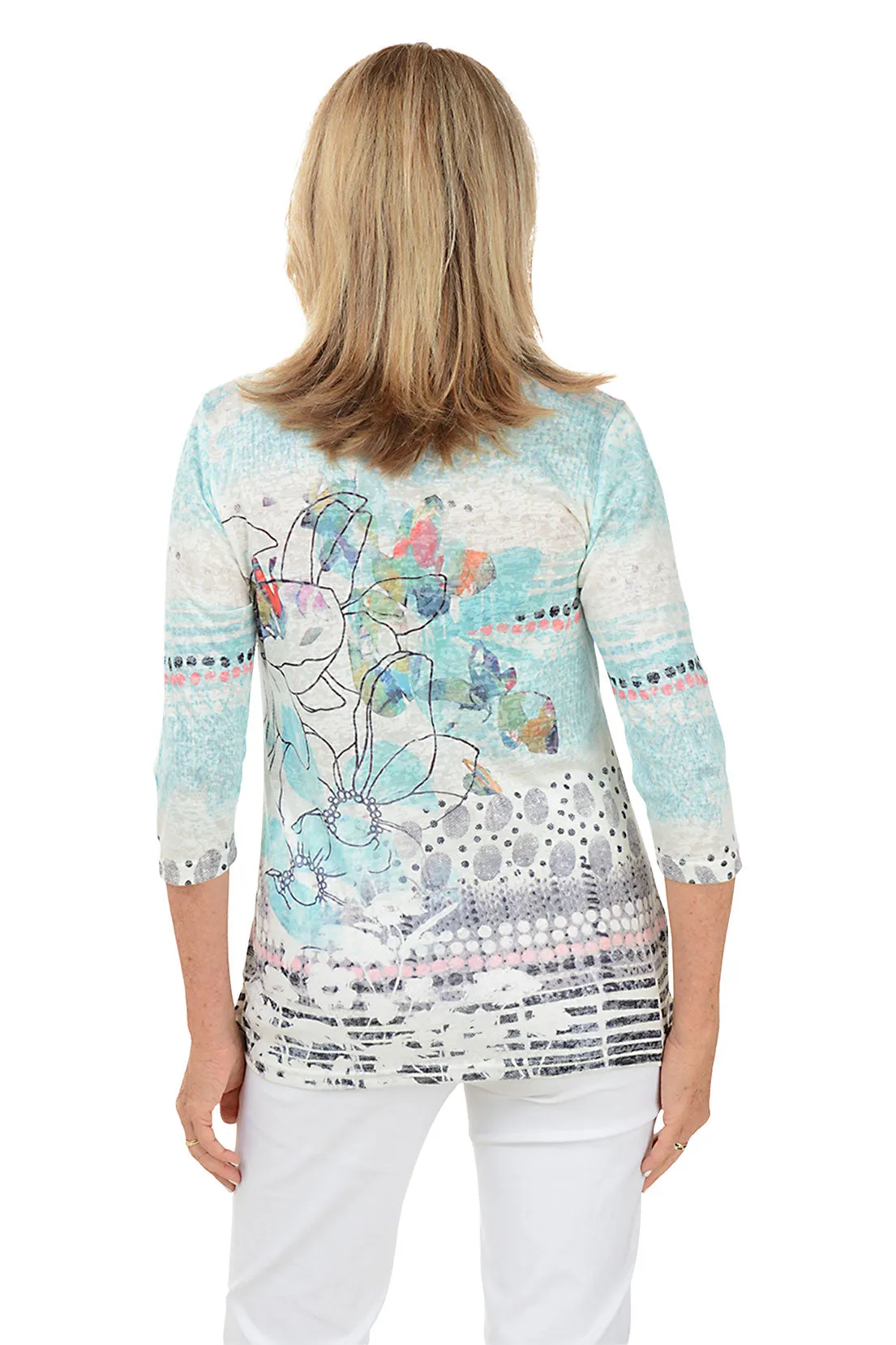 Decoupage Jeweled Knit Top