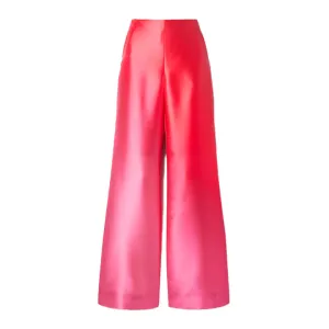 Dégradé duchesse-satin wide-leg pants