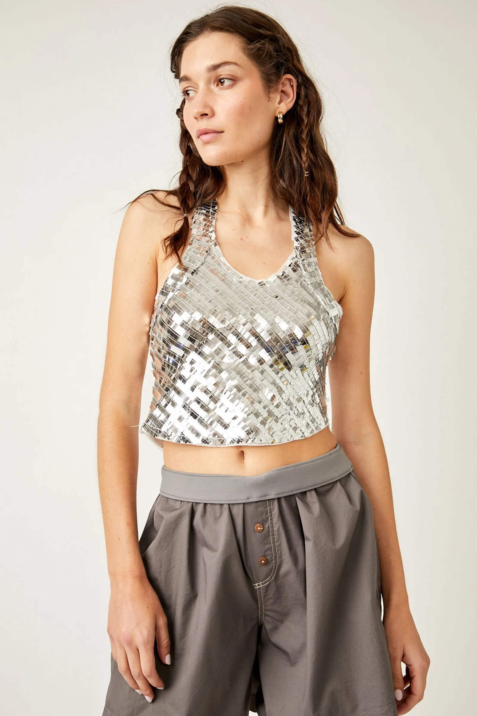 Disco Fever Cami | Silver