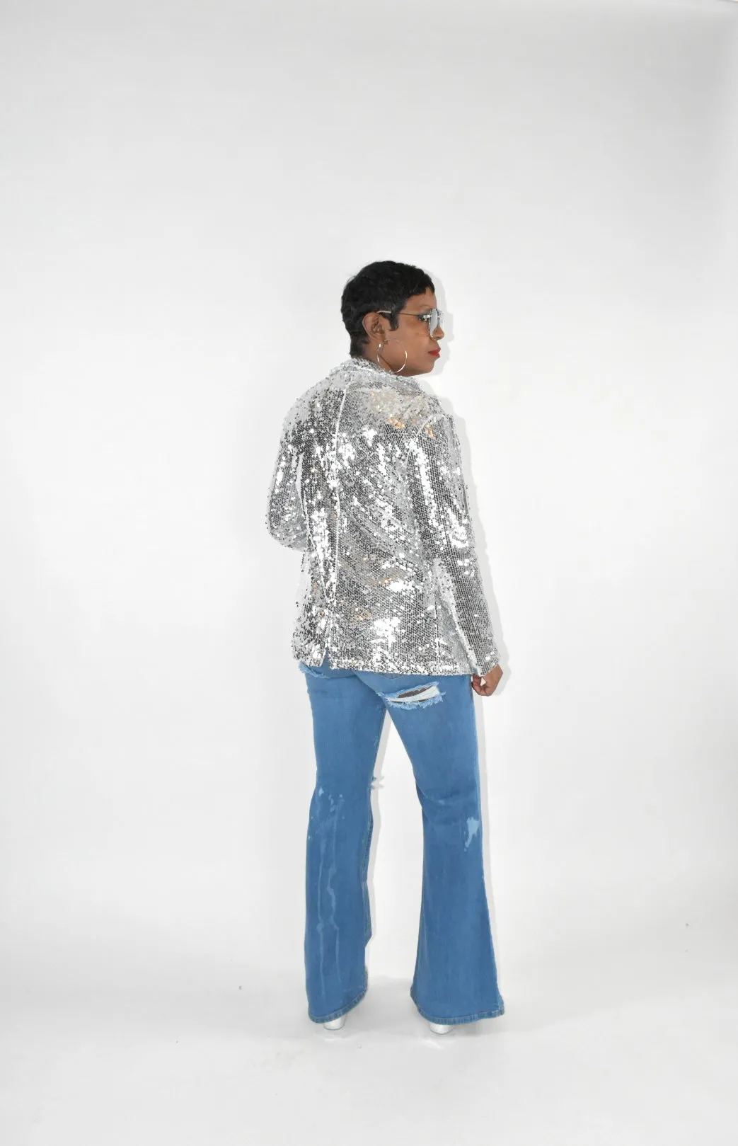Disco Sequin Blazer/Top