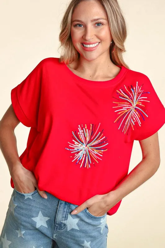 DOLMAN FIREWORK SEQUIN OVERSIZED KNIT TO