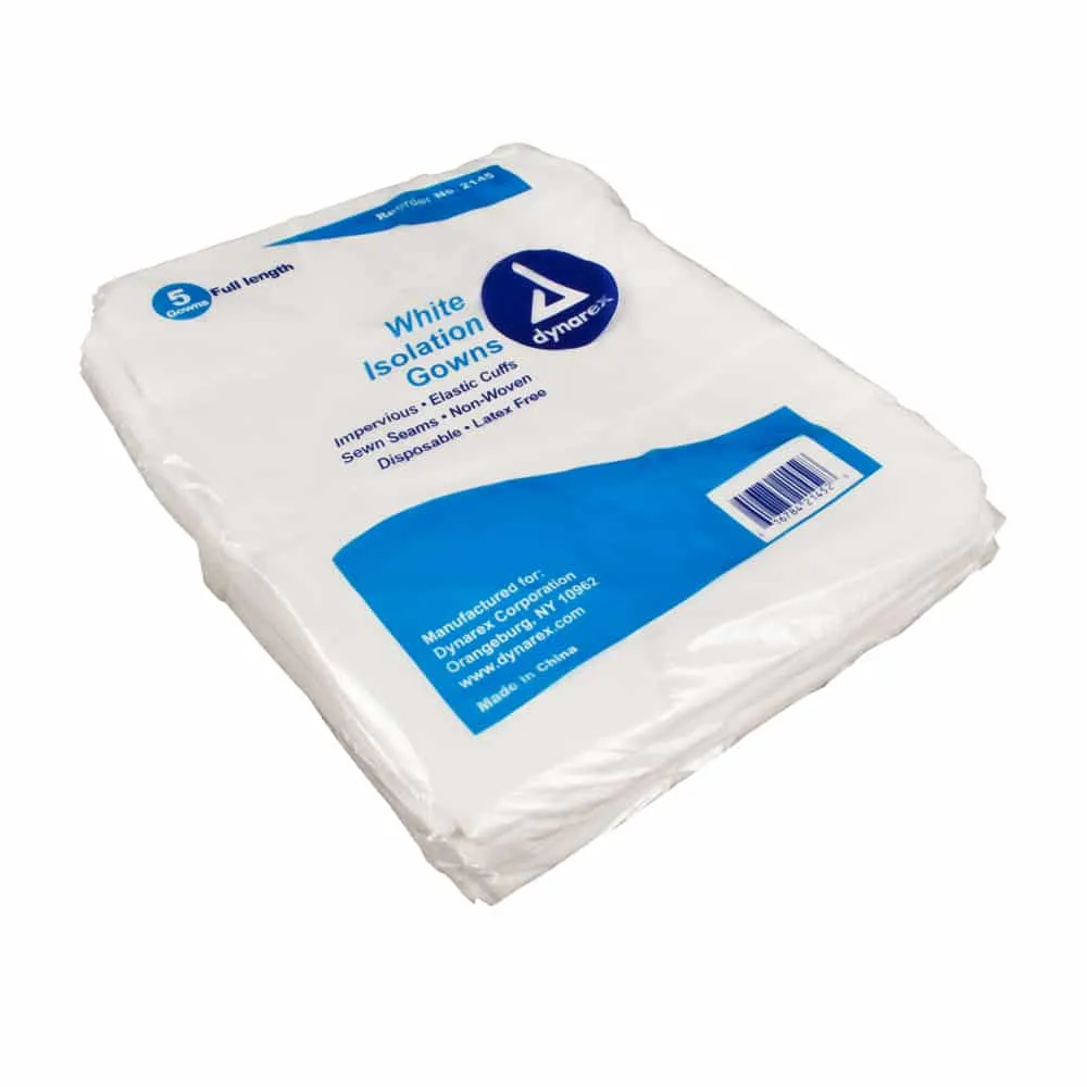Dynarex Isolation Gown – Poly Coat Barrier 5pcs