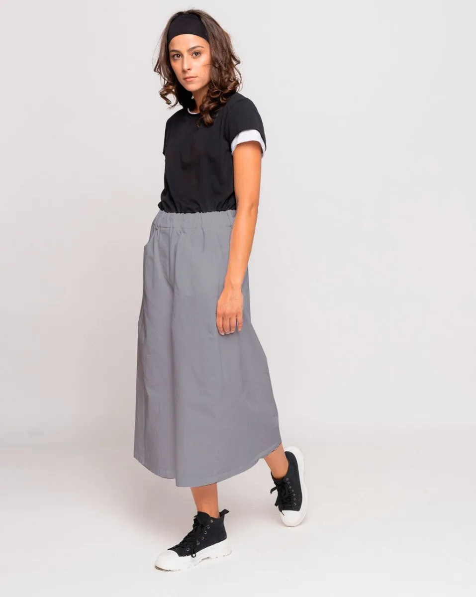 Elastic Wide Leg Trouser