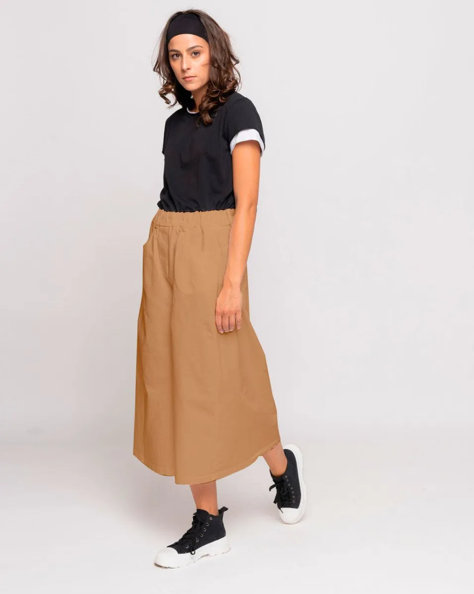 Elastic Wide Leg Trouser