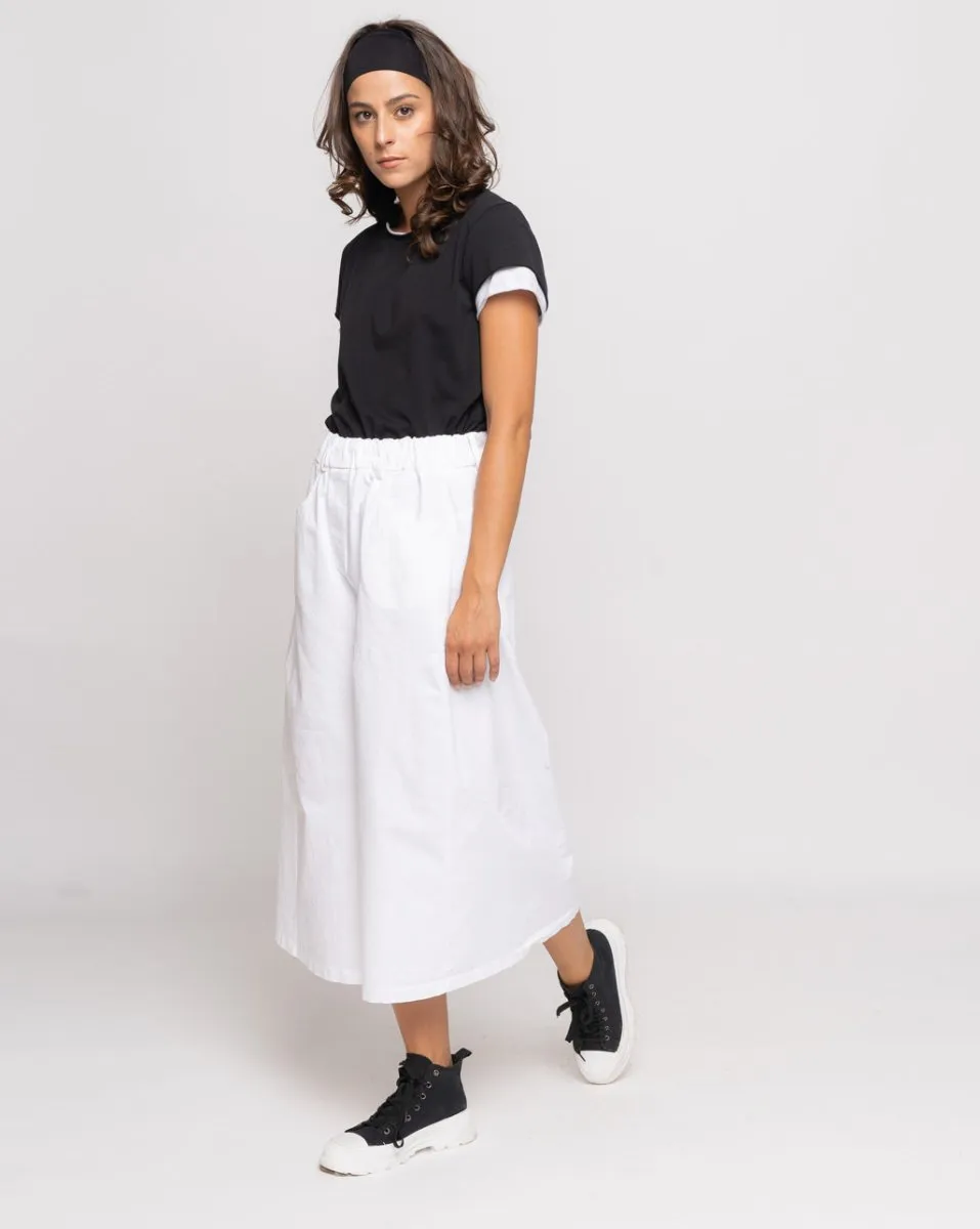 Elastic Wide Leg Trouser