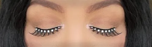 Eyelashes Crystals Black Glamour