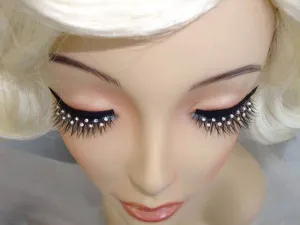 Eyelashes with Crystals Black