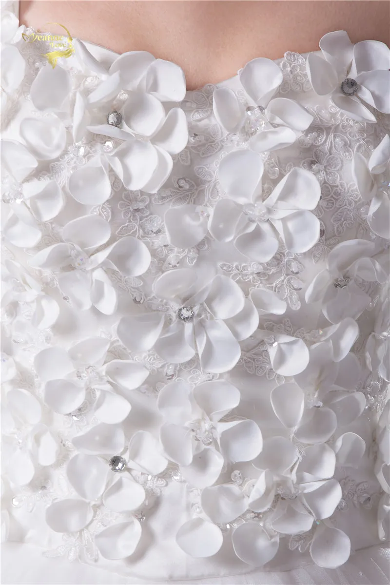 Fabulous And Flirty New Design Wedding Dress With Petals On One Shoulder Free Shipping
