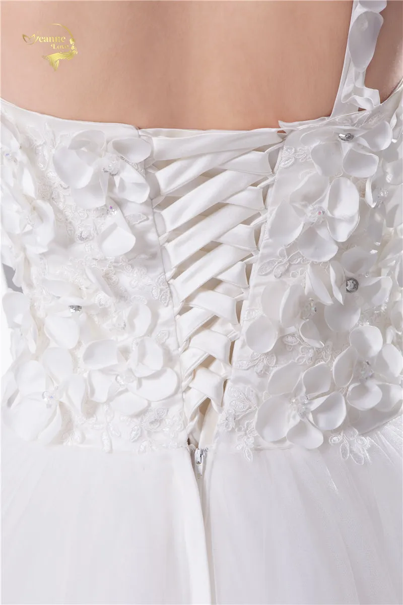 Fabulous And Flirty New Design Wedding Dress With Petals On One Shoulder Free Shipping