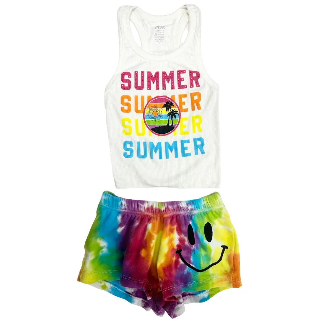 FBZ Summer Rhinestone White Tank