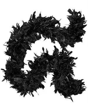 Feather Boa Deluxe Plush Black