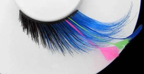 Feather Tip Blue False Eyelashes