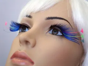 Feather Tip Blue False Eyelashes