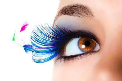 Feather Tip Blue False Eyelashes