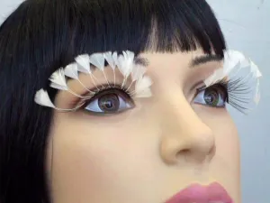 Feather White  False Eyelashes