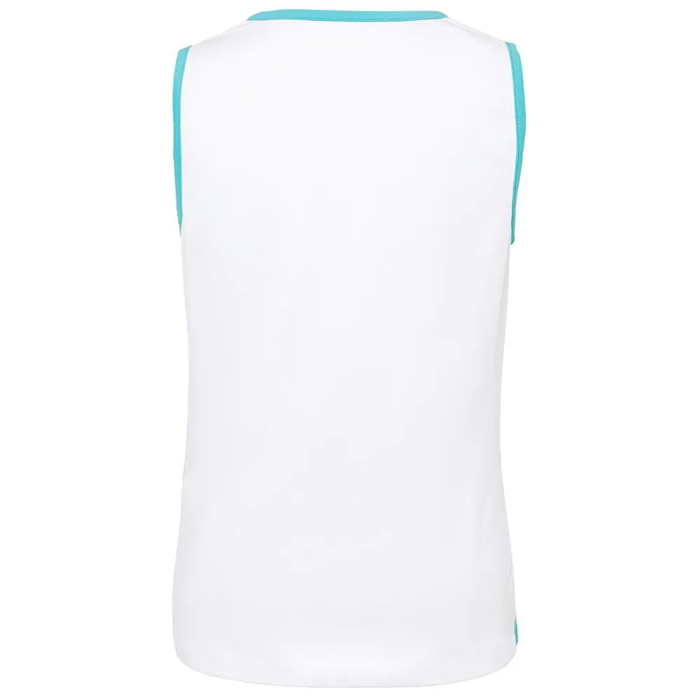 Fila Girls Full Coverage Tank - White/Blue Radiance