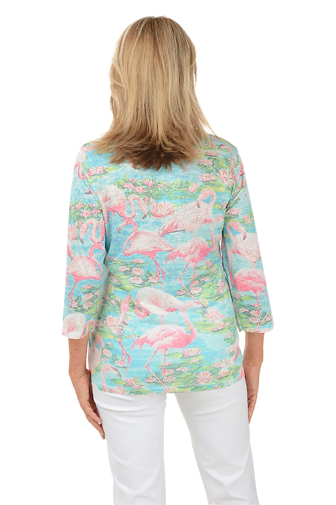 Flamingo Jeweled Knit Top