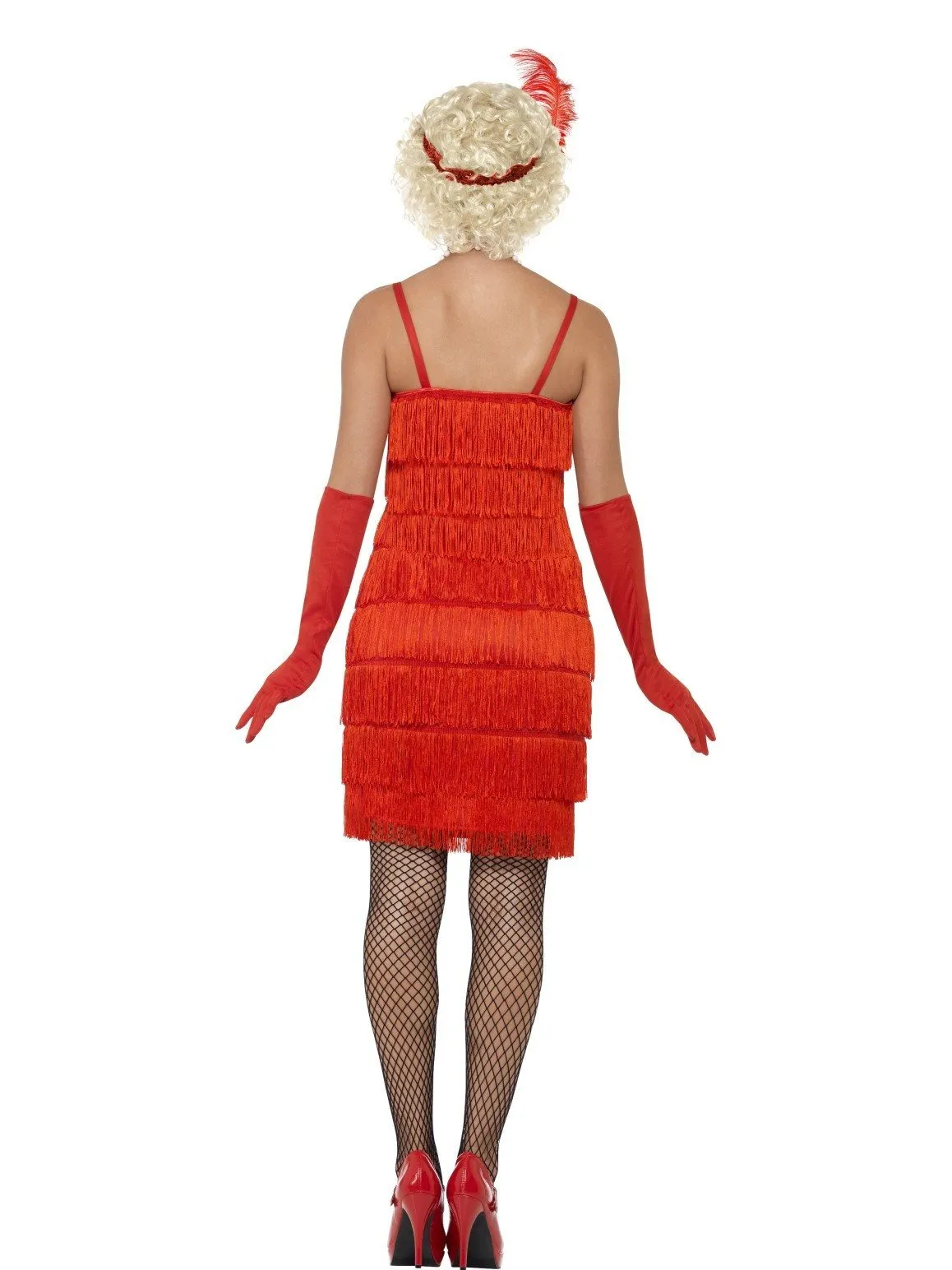 Flapper 1920s Longer Red Fringed Adult Costume