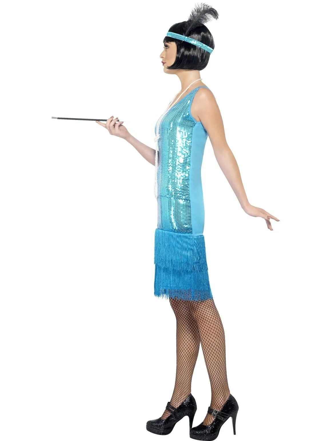 Flirty Flapper 1920s Blue Costume for Women