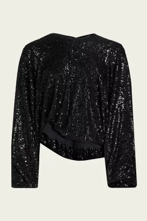 Frankie Top in Black Sequin