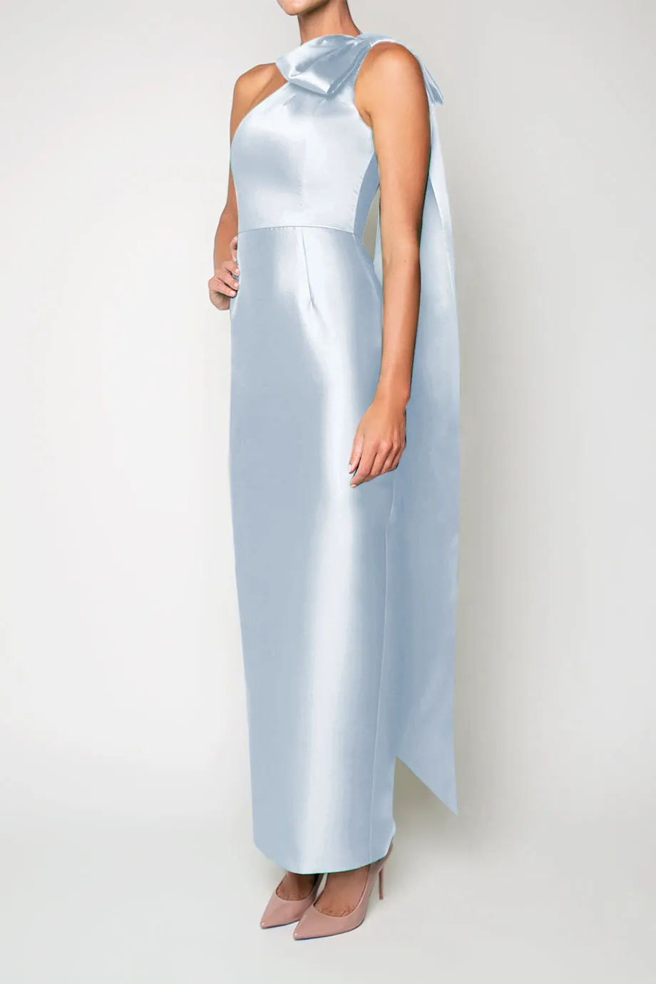 Gabriella Silk and Wool Column Gown