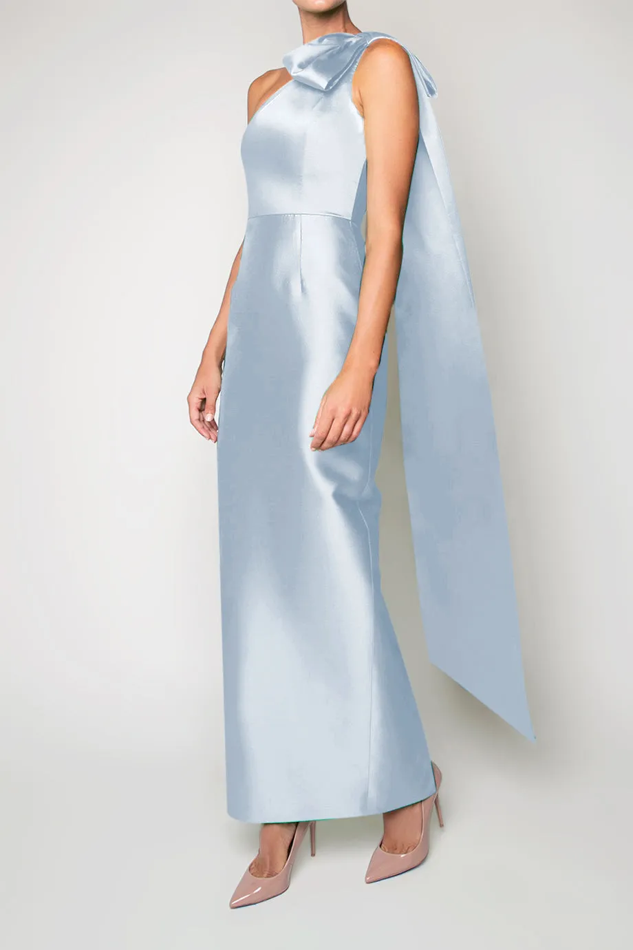 Gabriella Silk and Wool Column Gown