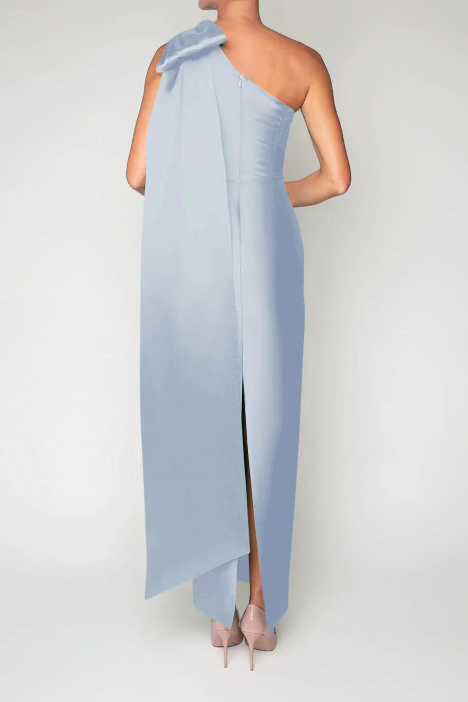 Gabriella Silk and Wool Column Gown
