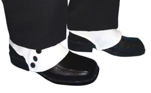 Gangster 1920s White Shoe Spats Fashion Costume Accessory