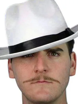 Gangster Brown 1920s Stick-on Costume Pencil Moustache