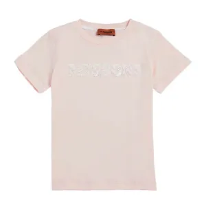 Girls Pink Sequin Logo T-Shirt