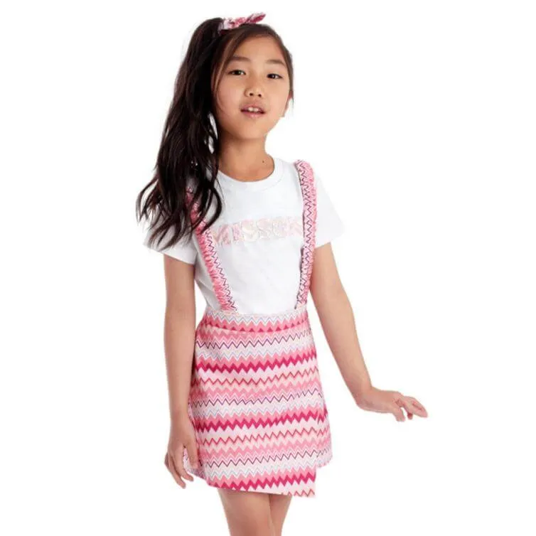 Girls Pink Sequin Logo T-Shirt