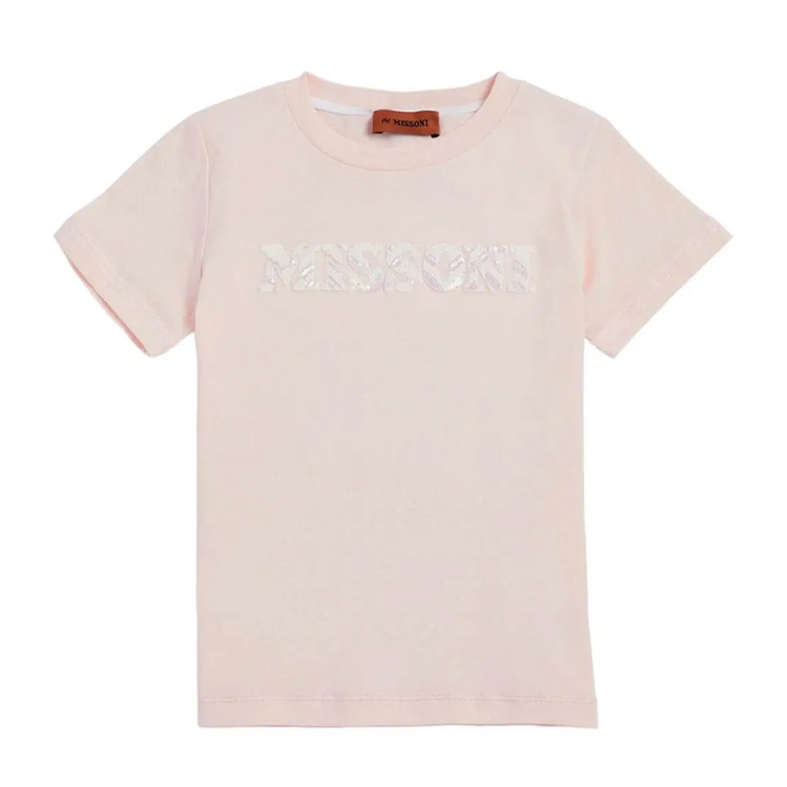 Girls Pink Sequin Logo T-Shirt