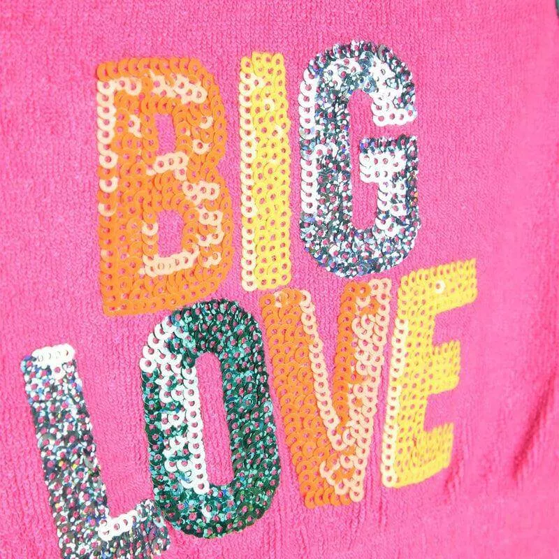 Girls Pink Towelling Crop Top