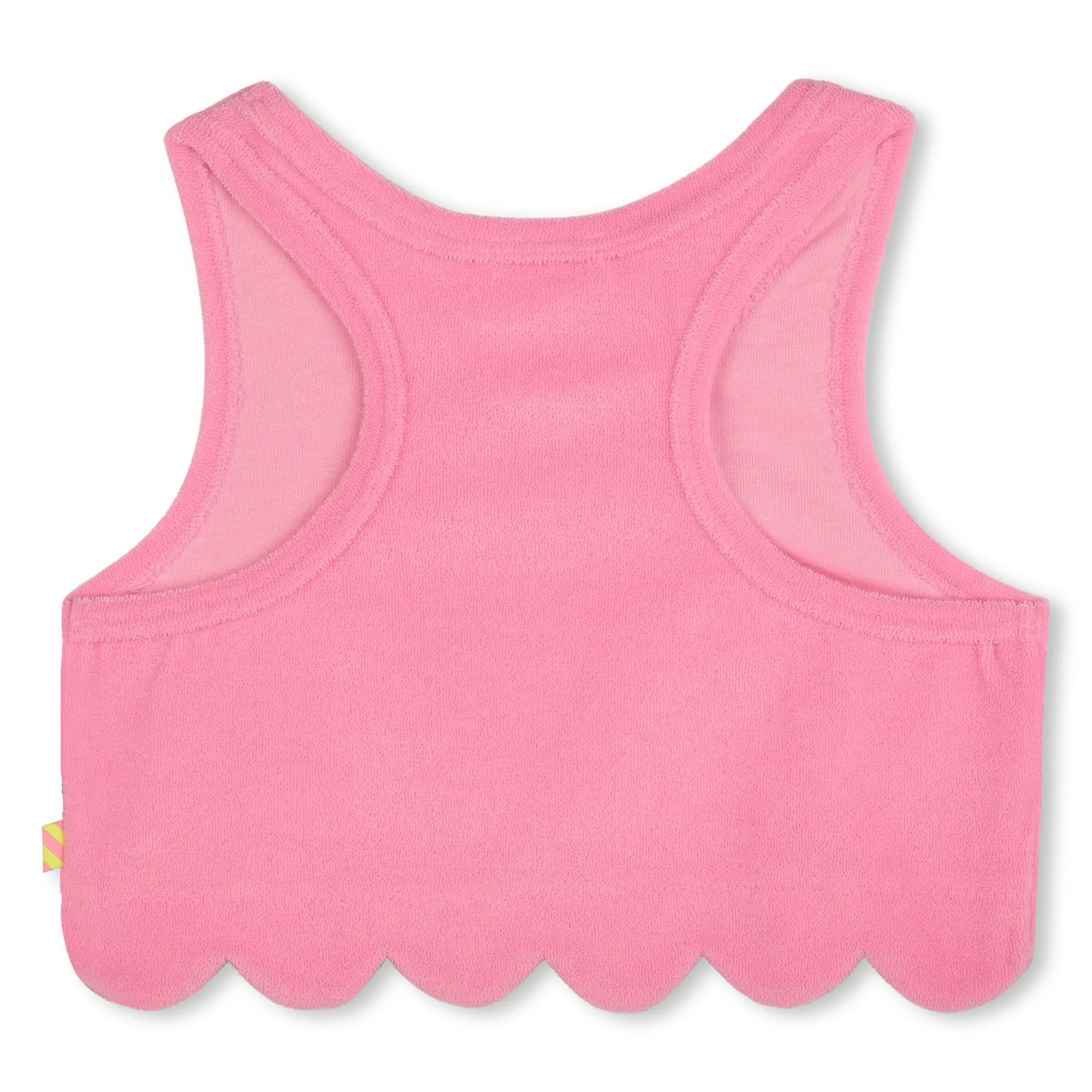 Girls Pink Towelling Tank Top