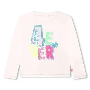 Girls White Sequin T-Shirt