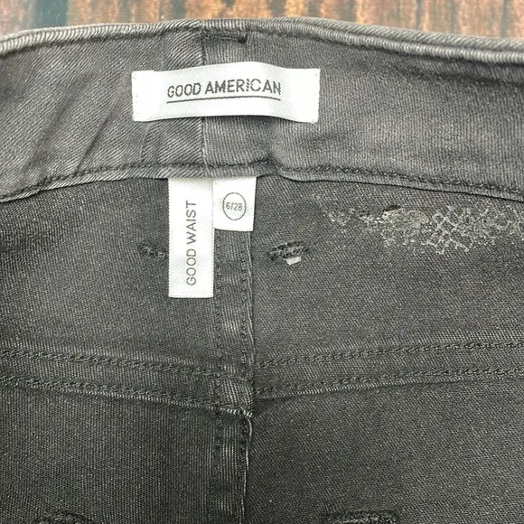 Good American Black Snake Skin jeans