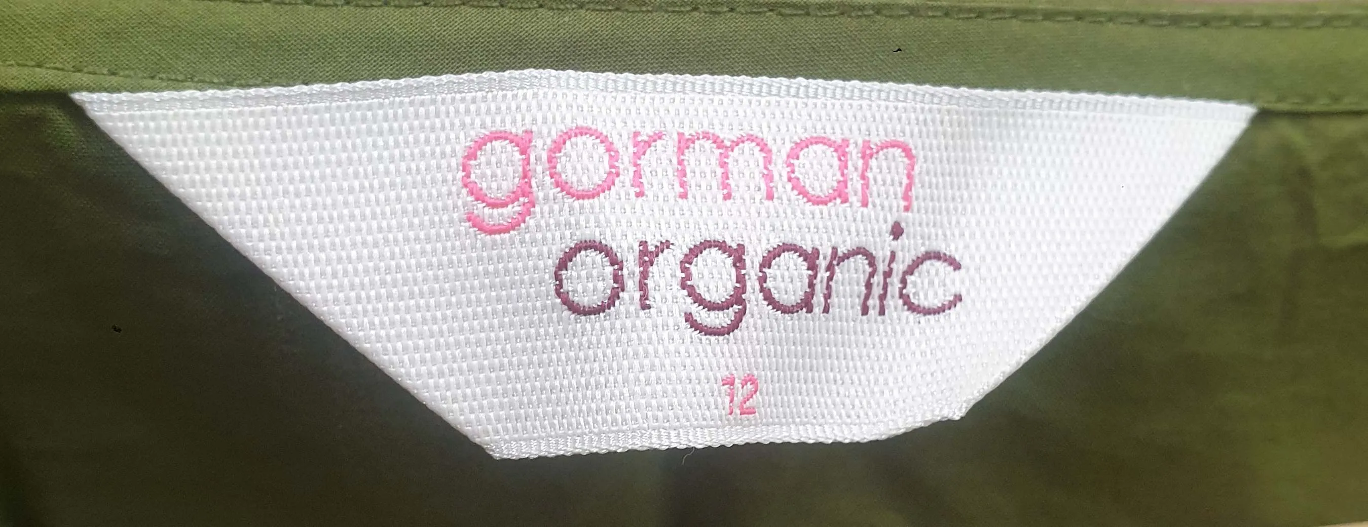 Gorman green 100% organic cotton dress size 12