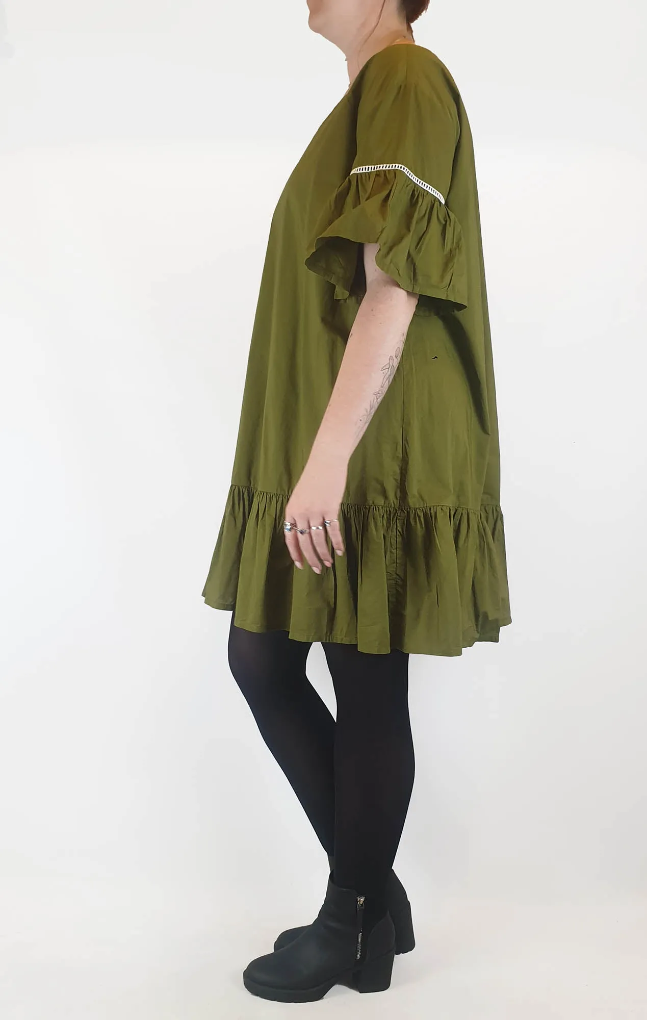Gorman green 100% organic cotton dress size 12