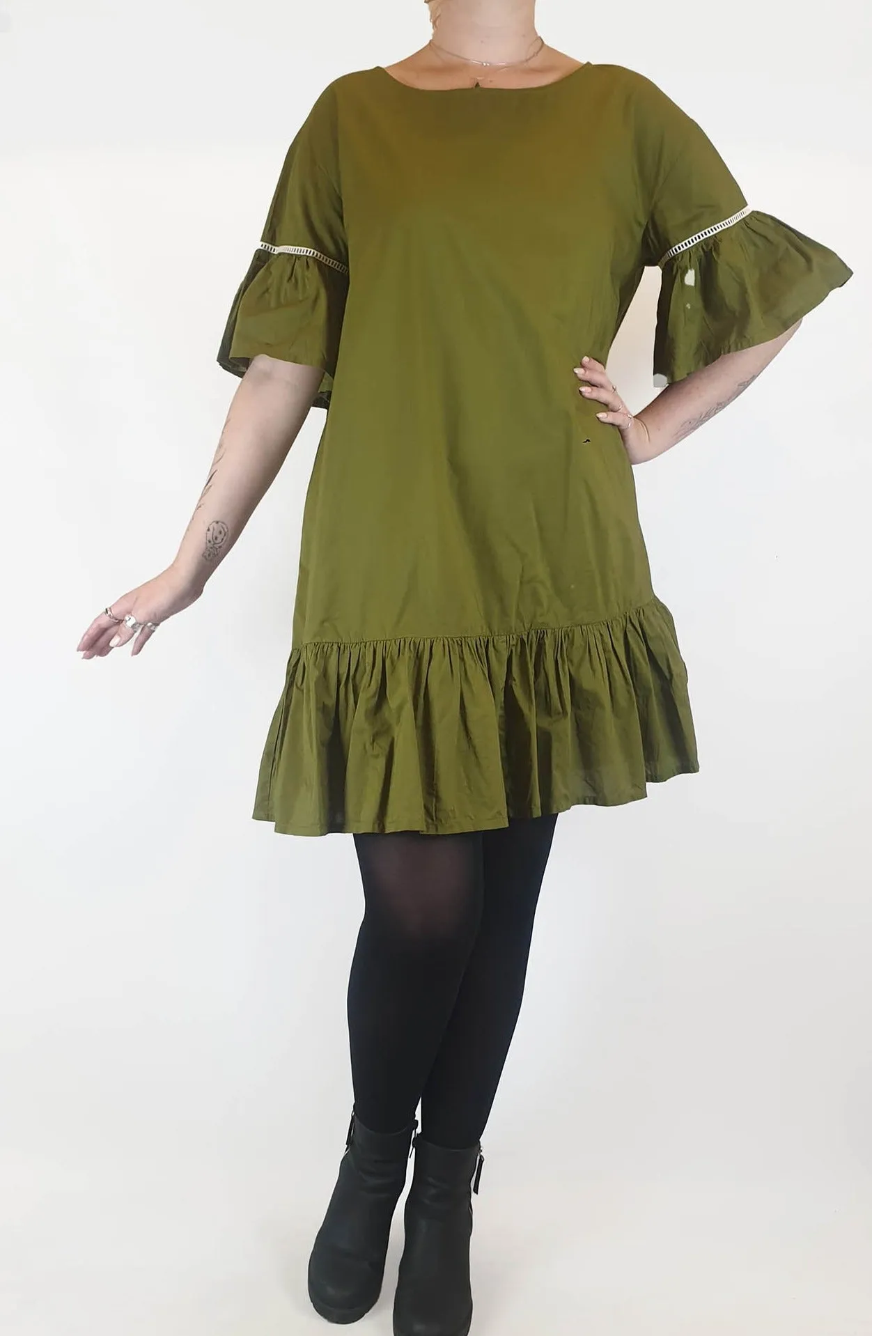 Gorman green 100% organic cotton dress size 12
