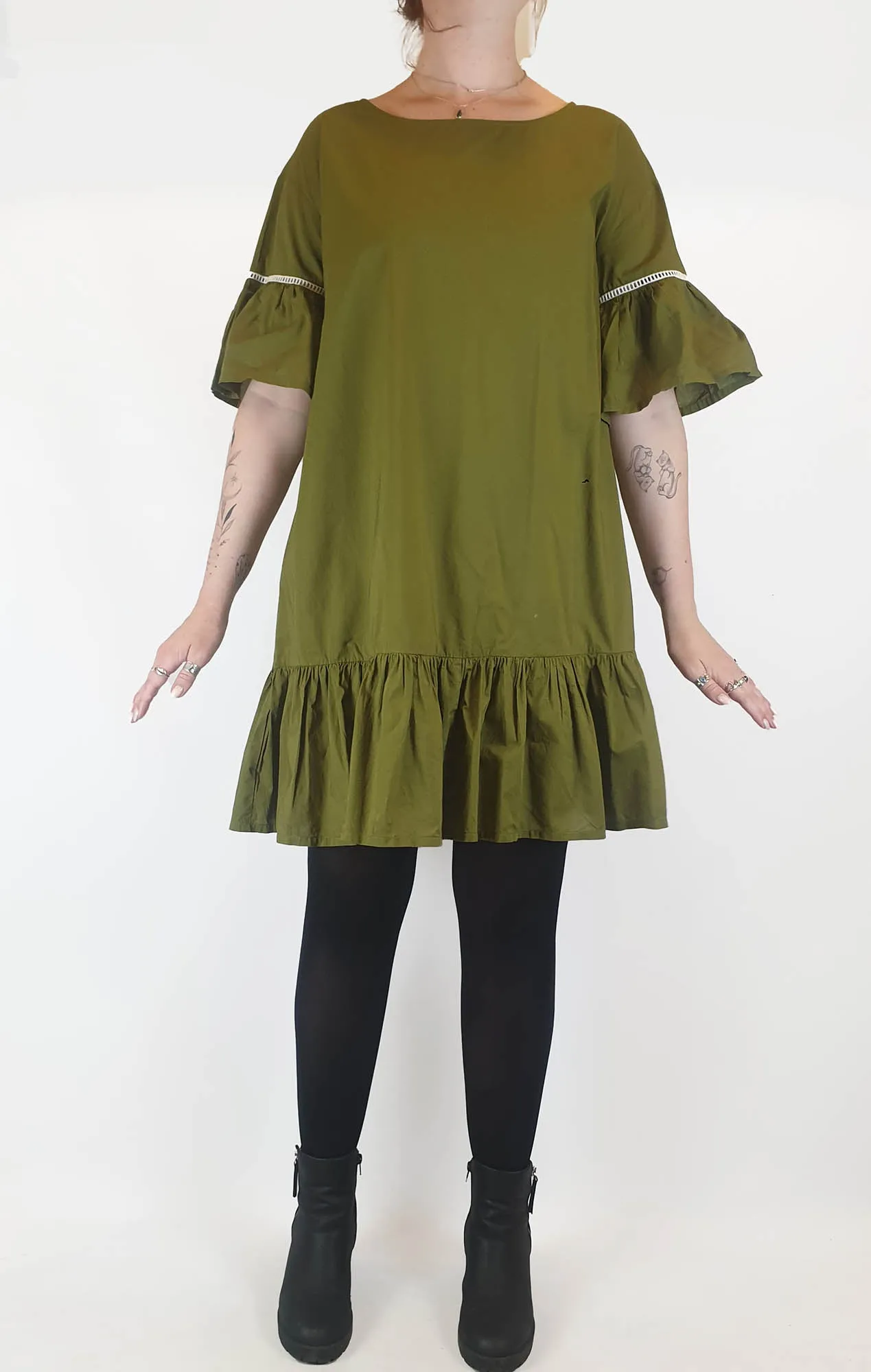 Gorman green 100% organic cotton dress size 12