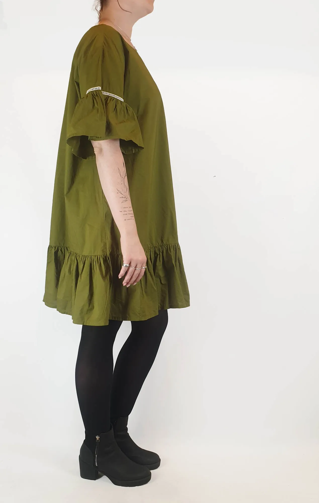 Gorman green 100% organic cotton dress size 12