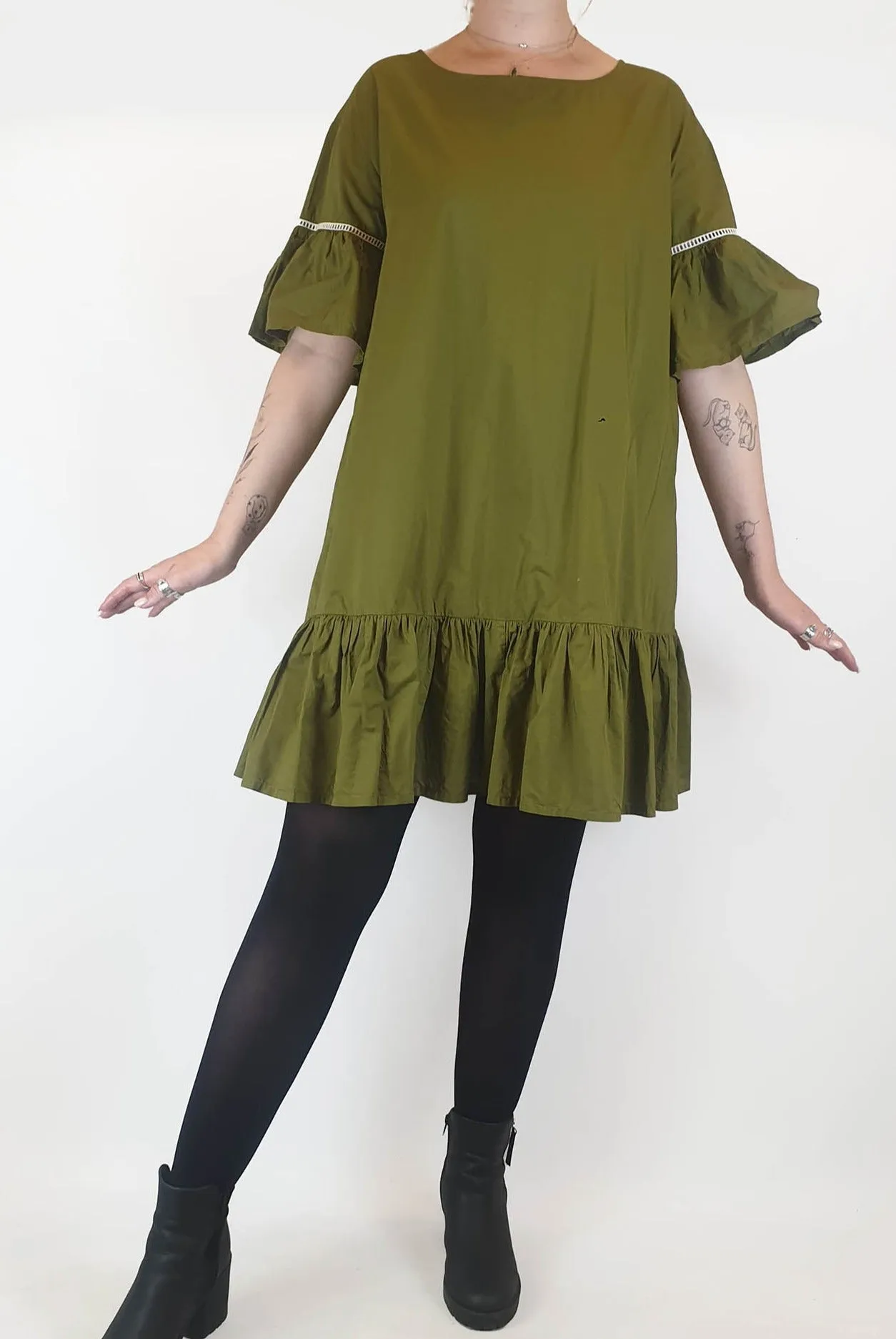 Gorman green 100% organic cotton dress size 12