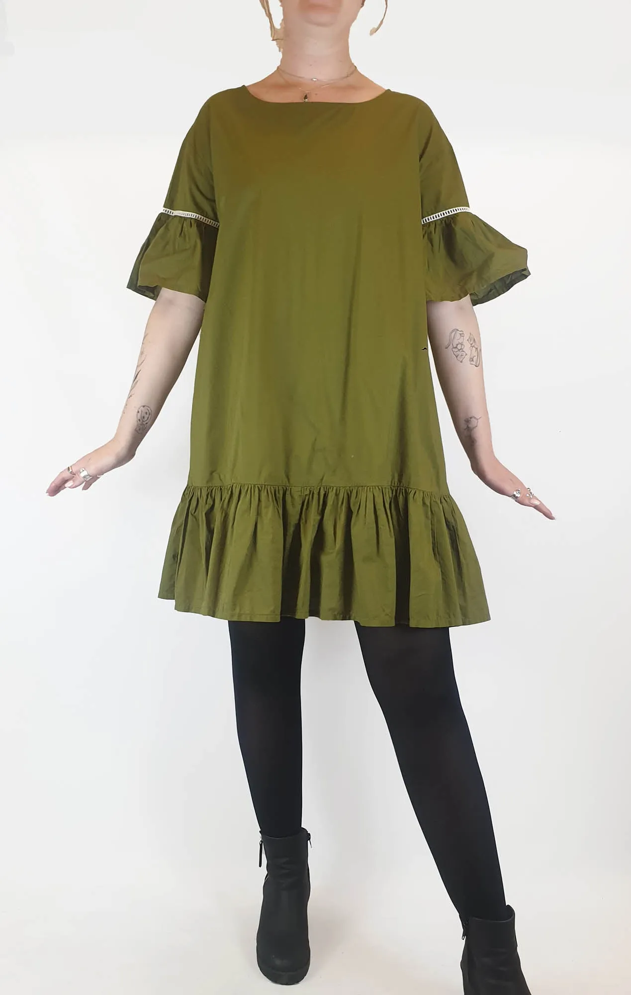 Gorman green 100% organic cotton dress size 12