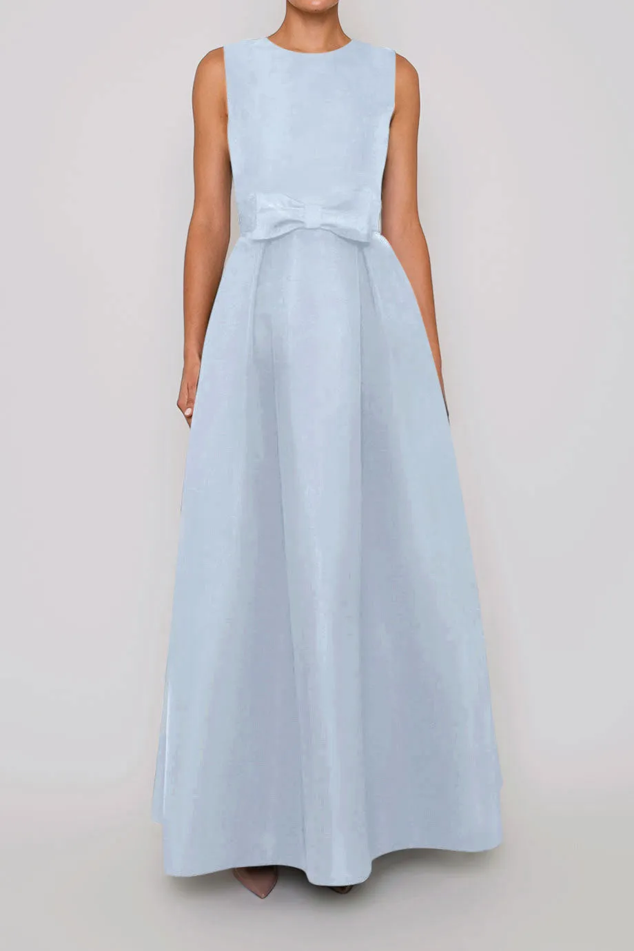 Grace Silk Faille Full Gown with Removable Bow Belt