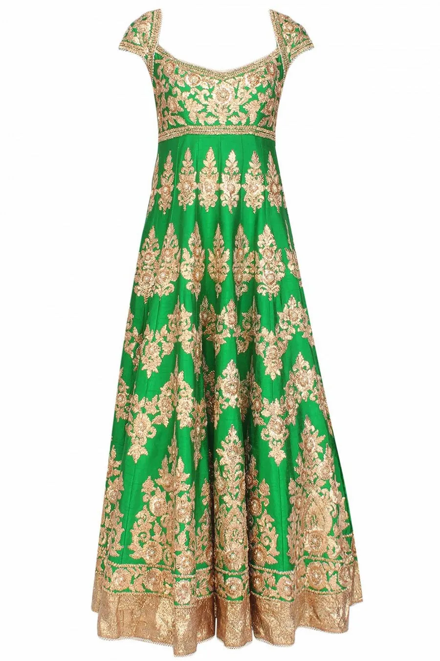 Green Gotta Patti Anarkali