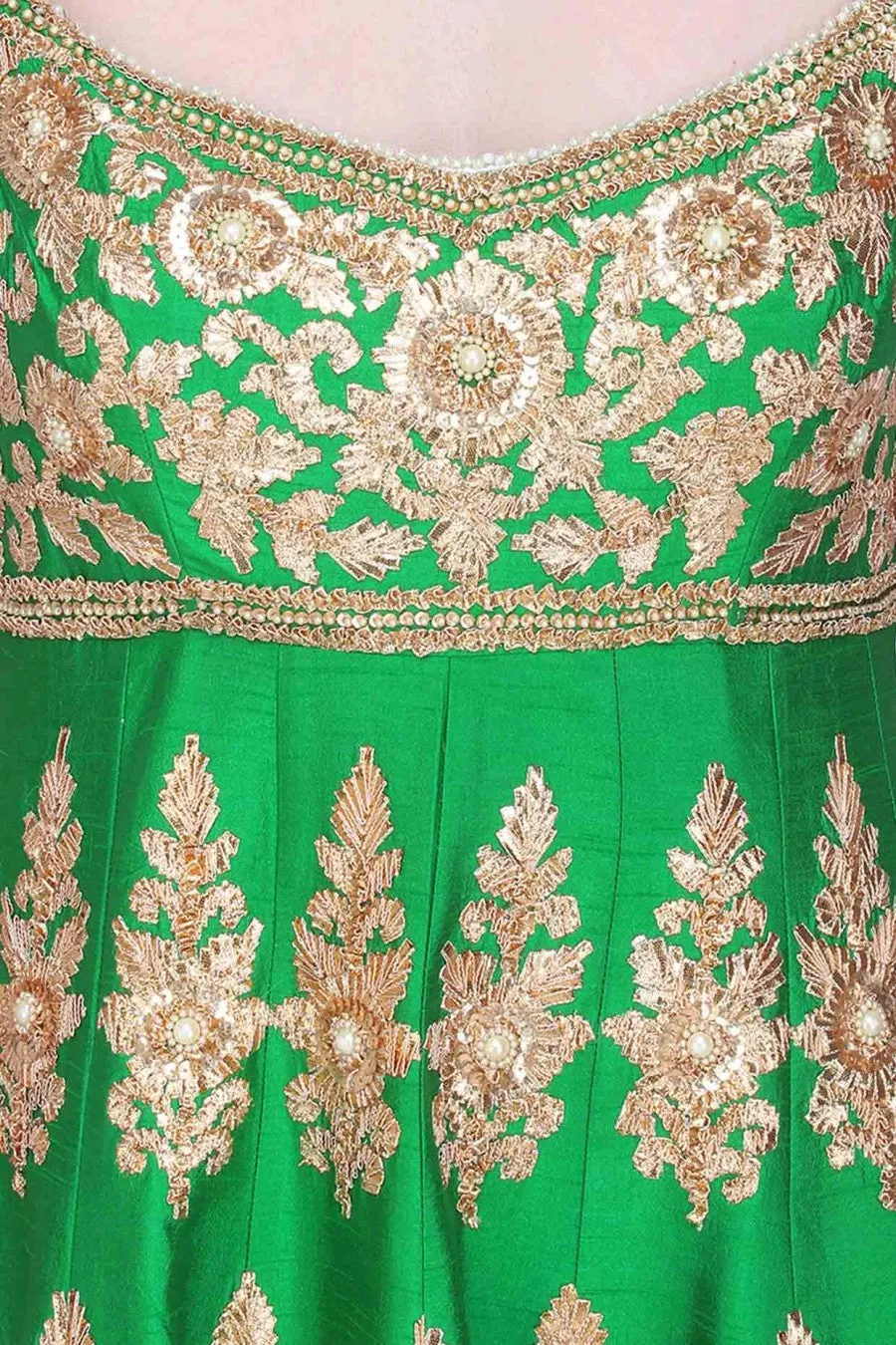 Green Gotta Patti Anarkali