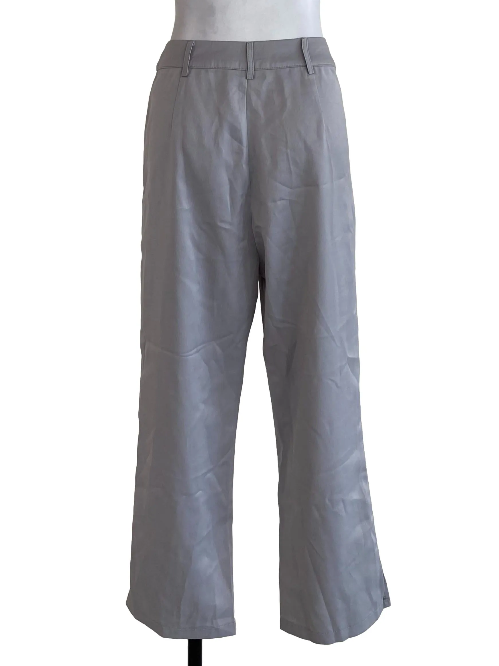 Grey Satin Pants
