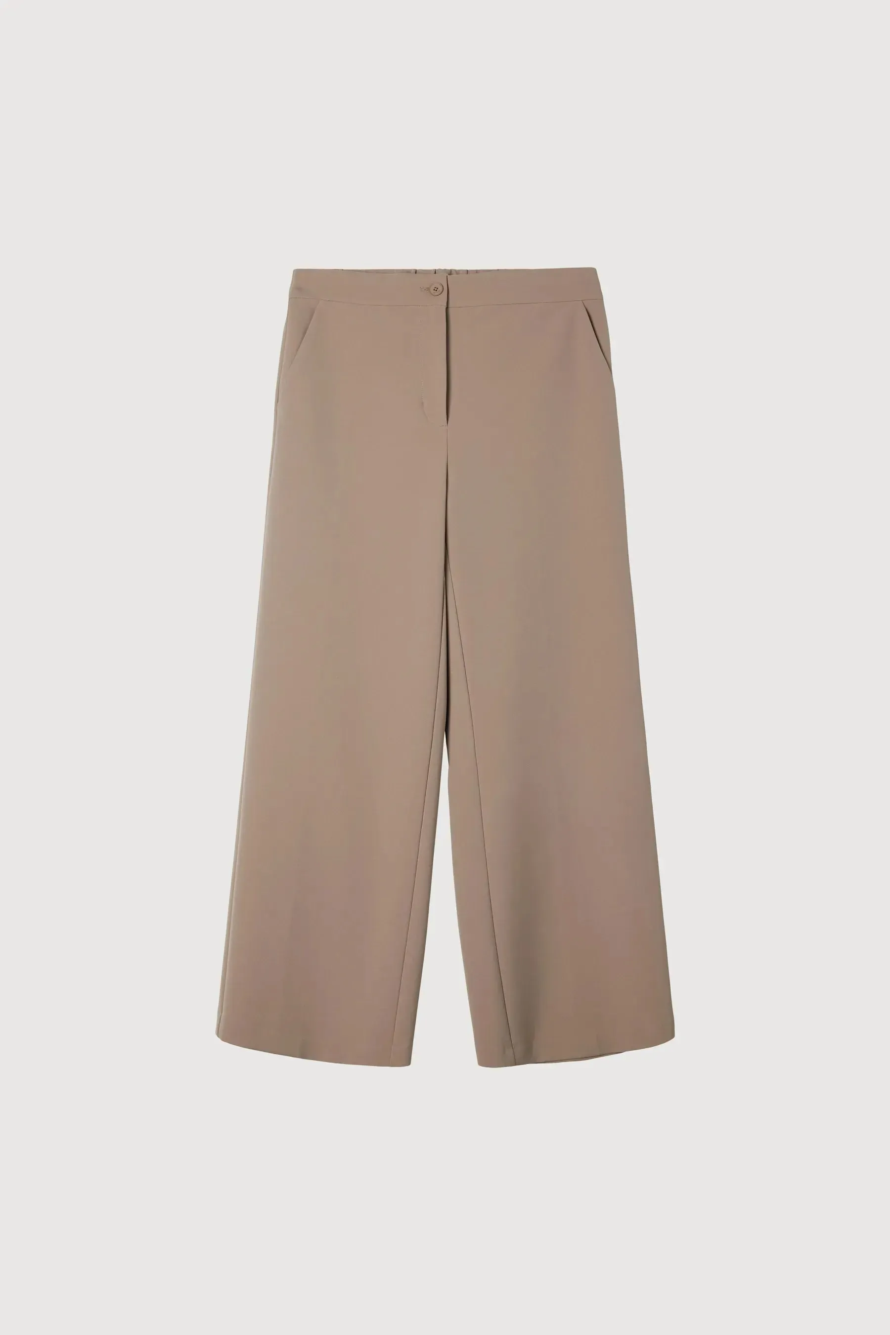 Half Elastic Wide Leg Pant